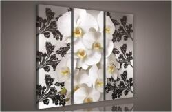 Consalnet Orchidea minta, 3 darabos vászonkép, 90x80 cm méretben (C5-829S6)