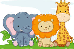 Dimex Vlies Fotótapéta - Baby Safari - 375x250 cm (MS-5-1423)