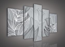 Consalnet Vászonkép, 5 darabos, Tulipán minta 170x100 cm méretben (C5-139S4A)