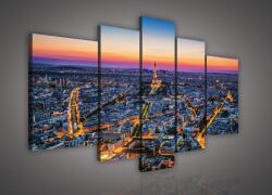 Consalnet Vászonkép, 5 darabos, Párizs este 170x100 cm méretben (C5-1514S4A)