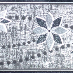 Jász-Iron Fekete-ezüst virág mintás bordűr (227-295)