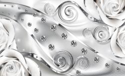 Consalnet Absztrakt virág minta poszter, fotótapéta, Vlies (104 x 70, 5 cm) (C1-2613VEM)