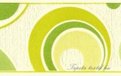 Jász-Iron Zöld-mustár körök fehér alapon bordűr (F851-04)