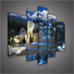 Consalnet Vászonkép, 5 darabos Vízesés 150x100 cm méretben (C5-20014S12)