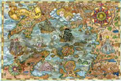 Dimex Vlies Fotótapéta - Map with Pirate Ships - 375x250 cm (MS-5-1523)
