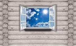 Consalnet Ablak fatörzseken poszter, fotótapéta, Vlies (416 x 254 cm) (C1-2220VEXXXL)