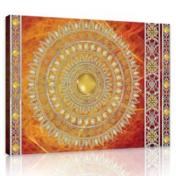 Consalnet Vászonkép, Narancssárga Mandala, 100x75 cm méretben (C5-10119O1)