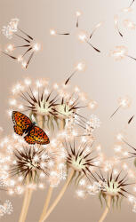 Dimex DANDELIONS AND BUTTERFLY fotótapéta, poszter, vlies alapanyag, 150x250 cm (MS-2-0148)
