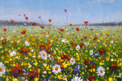 Dimex Vlies Fotótapéta - Beautiful field flowers on canvas - 375x250 cm (MS-5-1983)