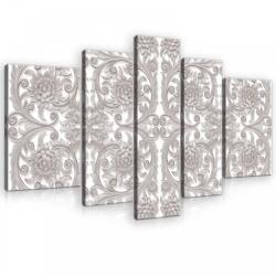 Consalnet Vászonkép, 5 darabos, Barokk minta 170x100 cm méretben (C5-10065S4A)