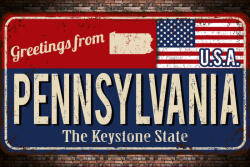 Dimex Vlies Fotótapéta - Greetings from Pennsylvania - 375x250 cm (MS-5-2055)