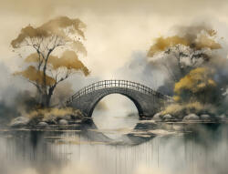 Sverus Fotótapéta Misty Bridge, 416 x 290 cm (SV-666488214262WM-416X290CM)