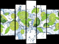 Consalnet Vászonkép, 5 darabos, Lime 170x100 cm méretben (C5-20229S4A)
