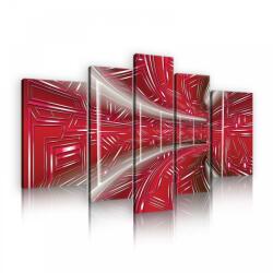 Consalnet Vászonkép, 5 darabos, Piros alagút 170x100 cm méretben (C5-10075S4A)