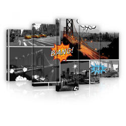 Consalnet Vászonkép 5 darabos, Városképek 100x60 cm méretben (C5-10676S17)