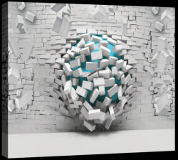 Consalnet Kitörő téglafal, vászonkép, 60x40 cm méretben (C5-20133O4)