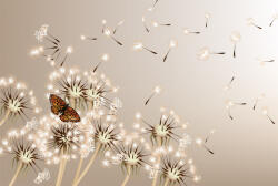 Dimex DANDELIONS AND BUTTERFLY fotótapéta, poszter, vlies alapanyag, 375x250 cm (MS-5-0148)