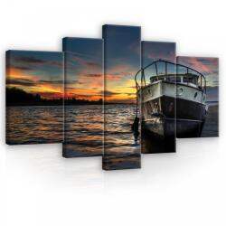Consalnet Vászonkép, 5 darabos, Hajó 170x100 cm méretben (C5-10520S4A)