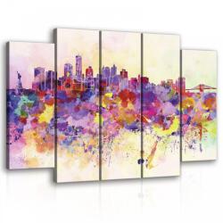 Consalnet Vászonkép, 5 darabos New York festmény 150x100 cm méretben (C5-10634S12)