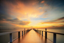 Dimex Vlies Fotótapéta - Wooden bridge at sunrise - 375x250 cm (MS-5-0658)