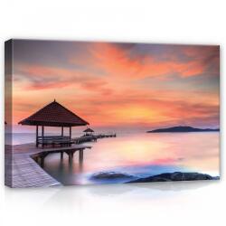Consalnet Móló a naplementében, vászonkép, 60x40 cm méretben (C5-12626O4)