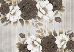 Consalnet Nagy virágok szürke háttéren poszter, fotótapéta, Vlies (520 x 318 cm) (C1-15305VEXXXXXL)