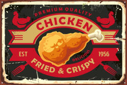 Dimex Vlies Fotótapéta - Chicken Retro Sign - 375x250 cm (MS-5-2098)