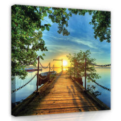 Consalnet Naplemente a stégről, vászonkép, 80x80 cm méretben (C5-21237O2)