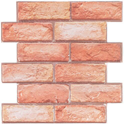 GRACE Csempematrica, 3D Öntapadós falpanel, Piros tégla, 30x30 cm (TPWP540)