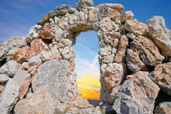 Dimex Vlies Fotótapéta - Window in rock - 375x250 cm (MS-5-1675)