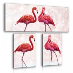 Consalnet Vászonkép 3 darabos, Flamingó 80x67 cm méretben (C5-10199S16)