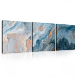 Consalnet Vászonkép 3 darabos, Kék absztrakt, 3 db 25x25 cm méret (C5-14016S13)