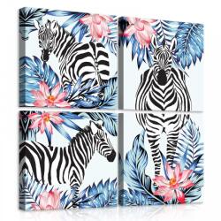 Consalnet Vászonkép 4 darabos, Zebra 50x50 cm méretben (C5-11125S20)