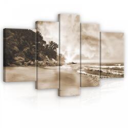 Consalnet Vászonkép, 5 darabos, Napsütéses tengerpart 170x100 cm méretben (C5-10964S4A)