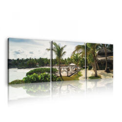 Consalnet Vászonkép 3 darabos, Tengerpart, 3 db 25x25 cm méret (C5-11355S13)