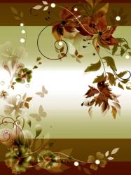 Consalnet Barna virág minta poszter, fotótapéta, Vlies (206x275 cm, álló) (C1-1166VEA)