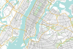 Dimex Vlies Fotótapéta - New York City Map - 375x250 cm (MS-5-1526)