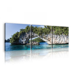 Consalnet Vászonkép 3 darabos, Sziklafal a tengerben, 3 db 25x25 cm méret (C5-11236S13)