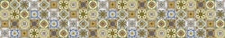 Dimex ORNAMENTAL TILES YELLOW öntapadós konyhai poszter, 350x60 cm (KI-350-164)