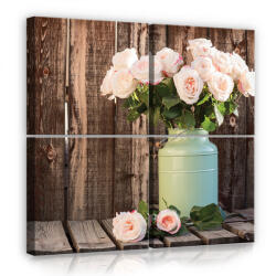 Consalnet Vászonkép 4 darabos, Virágcsokor 50x50 cm méretben (C5-11796S20)