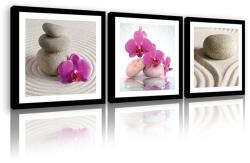 Consalnet Vászonkép 3 darabos, Zen orchidea, 3 db 25x25 cm méret (C5-11273S13)