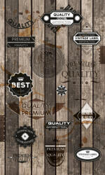 Dimex VINTAGE LABELS fotótapéta, poszter, vlies alapanyag, 150x250 cm (MS-2-0262)