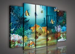 Consalnet Vászonkép, 5 darabos Halak 150x100 cm méretben (C5-975S12)