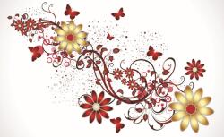 Consalnet Virág minta poszter, fotótapéta, Vlies (104 x 70, 5 cm) (C1-1640VEM)