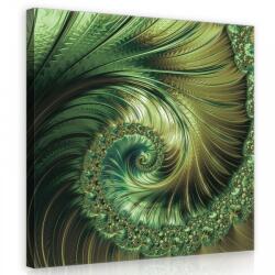 Consalnet Zöld spirál, vászonkép 40x40 cm méretben (C5-11720O5)
