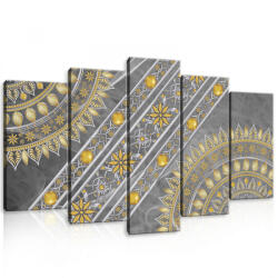 Consalnet Vászonkép 5 darabos, Mandala szűrke háttérrel100x60 cm méretben (C5-10123S17)