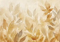 Consalnet Sárga-bézs feltörő levelek poszter, fotótapéta, Vlies (250 x 175 cm) (C1-15516VX5)