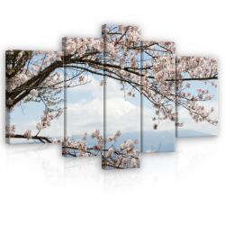 Consalnet Vászonkép, 5 darabos, Virágzó fa 170x100 cm méretben (C5-11800S4A)