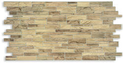DMS 3D PVC falpanel Barnás keskeny palakő mintás (DMS0014)