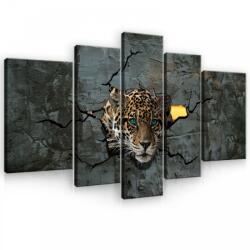 Consalnet Vászonkép, 5 darabos, Jaguár 170x100 cm méretben (C5-10090S4A)